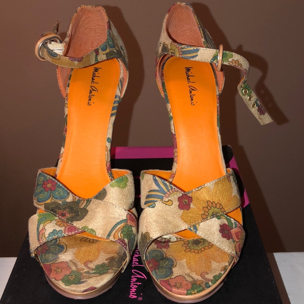 Floral Wedge Heels